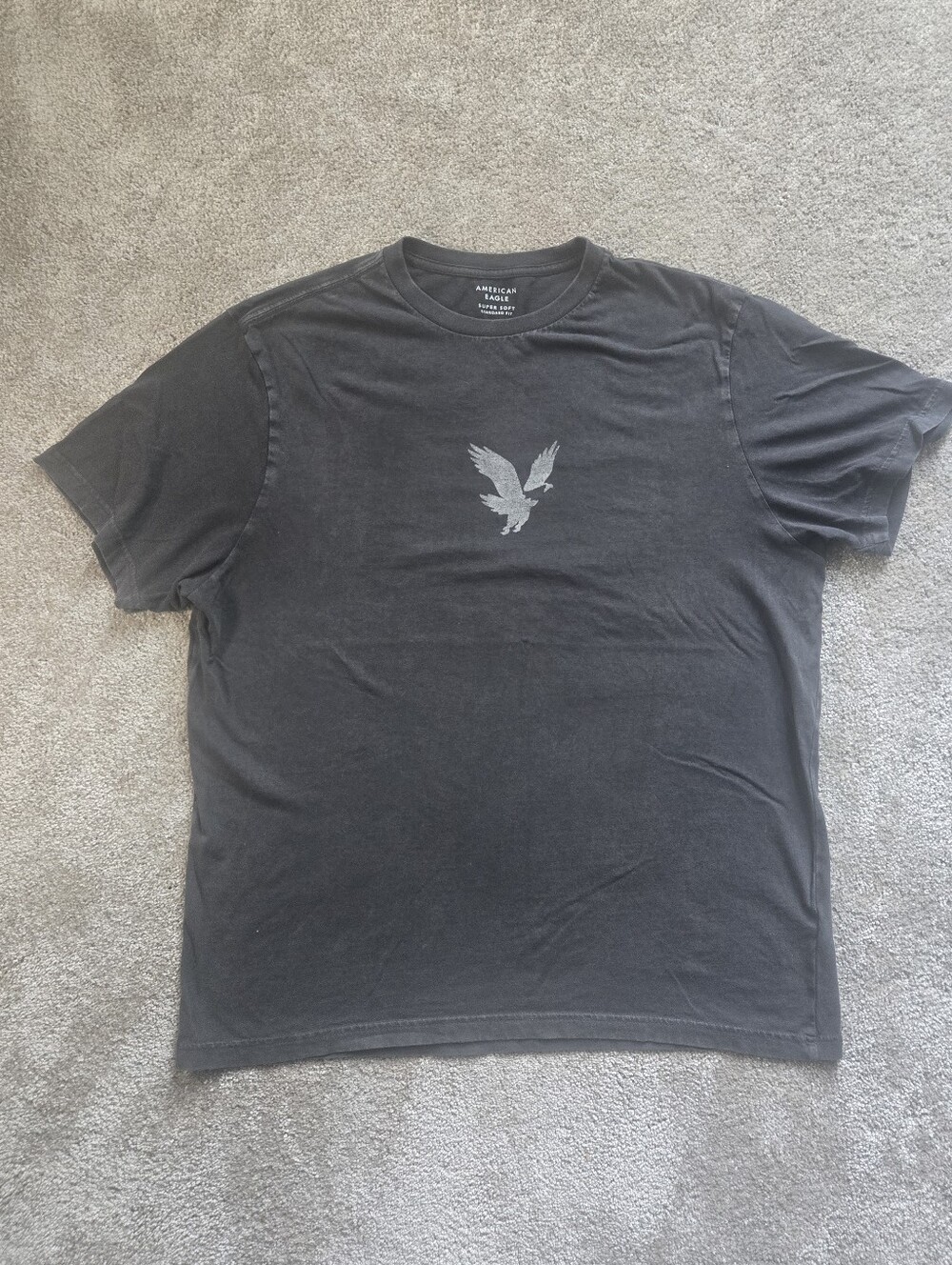 American Eagle Outfitters Men’s Charcoal Gray Eagle Logo T-Shirt
